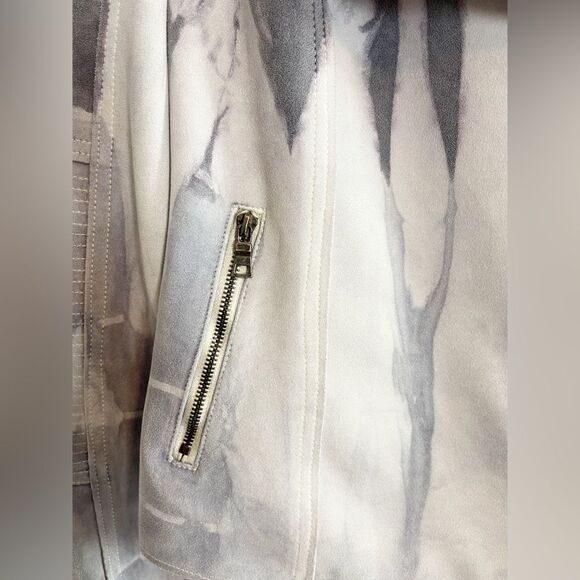 Anthropologie Jackets & Coats Marrakech gray faux suede Moto biker Jacket. - Picture 6 of 9